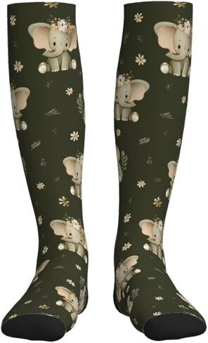 Cute Honey Bee Compression Socks Women Men, Knee High Support Stockings For Nurse Running Travel Athletic in Saudi Arabia