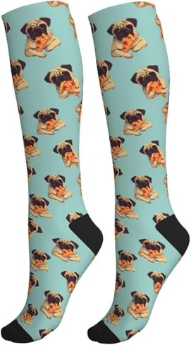 Cute Honey Bee Compression Socks Women Men, Knee High Support Stockings For Nurse Running Travel Athletic in Saudi Arabia