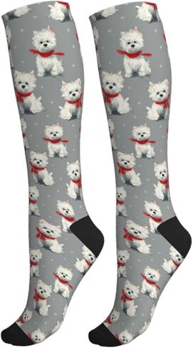 Cute Honey Bee Compression Socks Women Men, Knee High Support Stockings For Nurse Running Travel Athletic in Saudi Arabia