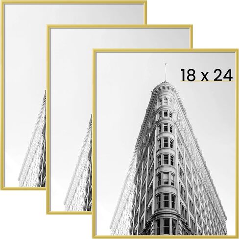 Fun Memories 12x16 Poster Frame for Photo, Posters & Art Prints, Horizontal or Vertical Wall Mounting Scratch-Proof Wall Gallery Photo Frame (Black, 3 Pack) in Saudi Arabia