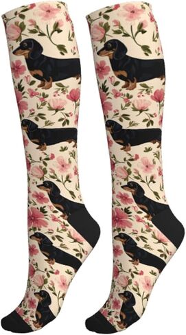 Cute Honey Bee Compression Socks Women Men, Knee High Support Stockings For Nurse Running Travel Athletic in Saudi Arabia