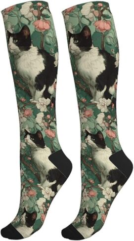 Cute Honey Bee Compression Socks Women Men, Knee High Support Stockings For Nurse Running Travel Athletic in Saudi Arabia