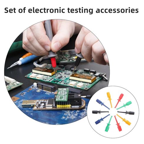 Cabilock 20pcs Multimeter Test Probes Colorful Large Spring Hook Clips for Electronic Testing Circuit Board Diagnosis and Experimentation in Saudi Arabia