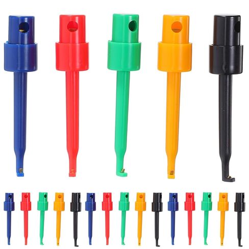 Cabilock 50pcs Portable Test Hook Clip Professional Grabbers Probe Jumper High Voltage Flexible Test Hook Clip Insulated Quick for Multimeters Clamp Meters and Automobile Inspection in Saudi Arabia