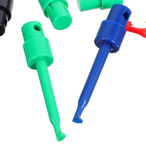 Cabilock 50pcs Portable Test Hook Clip Professional Grabbers Probe Jumper High Voltage Flexible Test Hook Clip Insulated Quick for Multimeters Clamp Meters and Automobile Inspection in Saudi Arabia