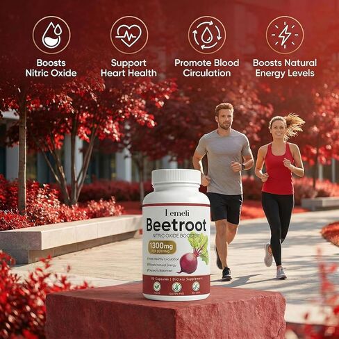 Lemeli Beetroot - 1300mg, Lemeli Beet Root Capsules, Boost Vitality, Immune and Digestive, Pure, Non-GMO & Gluten Free, Beet Root Supplement, 60 Capsules (1) in Saudi Arabia