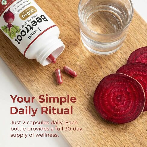 Lemeli Beetroot - 1300mg, Lemeli Beet Root Capsules, Boost Vitality, Immune and Digestive, Pure, Non-GMO & Gluten Free, Beet Root Supplement, 60 Capsules (1) in Saudi Arabia