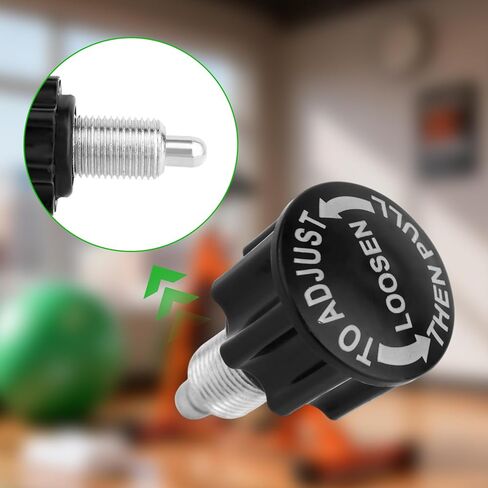 Penitue 2pcs M16 Pull Pin Knobs, Spin Bike Height Adjusting Knob Exercise Bike Replacement Parts for Weightlifting Machine Weight Benches Fitness Equipment in Saudi Arabia