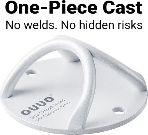 مرساة سقف من الفولاذ المقاوم للصدأ 304 لأشرطة المقاومة وأشرطة التمارين المنزلية، دعامة تثبيت على الحائط بتصميم قطعة واحدة، خطاف مطلي بالمسحوق للاستخدام الداخلي والخارجي in Kuwait