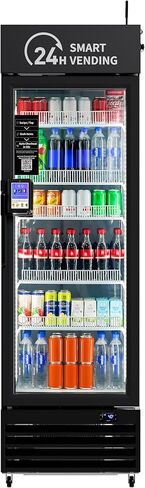 AI Vending Machine with Self-Checkout - DC360 Combo Refrigerated Vending for Fresh Food, Snacks & Cold Beverages - Real Time Inventory - Ideal for Office, School, Hospital, Gym (Black) in Saudi Arabia