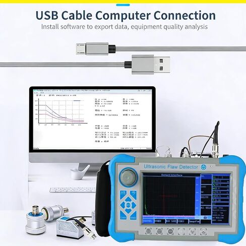 Digital Ultrasonic Flaw Detector with Multi Detection Modes Testing Range 0~15000mm Material Velocity 100~20000m/s Gain 0~110dB for Pressure Vessel Integrity Check in Saudi Arabia