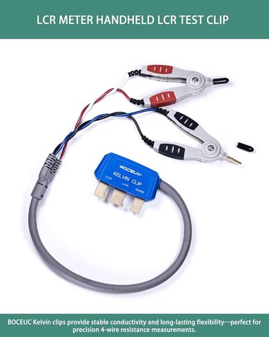 Handheld LCR Kelvin Test Clip Leads, Universal 4-Wire Test Leads for SMD Chip, Compatible with DE-5000 LCR Meter in Saudi Arabia