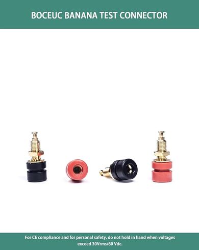 Gold-Plated Terminal Connector Binding Post, 4mm Banana Jack Panel Mount, 15A, 4PCS in Saudi Arabia