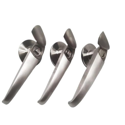 Outdoor Electrical Control Cabinet Door Stainless Steel Handle Lock Mechanical Equipment Push and Pull Handle Lock 1Pcs(Half Moon) in Saudi Arabia