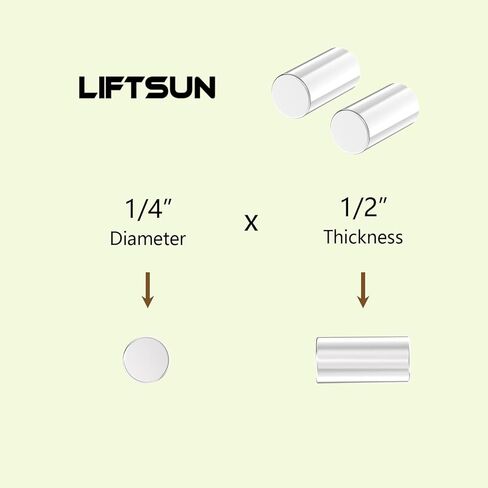 Heavy Duty Neodymium Cylinder Magnets - N42, 1/4" D x 1/2" H - 40 Pack, Super Powerful Rare Earth Magnets for Fridge, DIY, Building, Scientific, Craft, Office,Strong Small Refrigerator Magnet in Kuwait