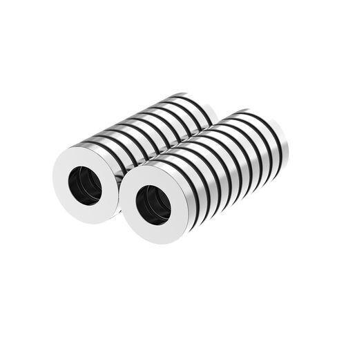 مغناطيس حلقة N52 قوي - 3/4 بوصة OD × 3/8 بوصة معرف × 1/8 بوصة سميكة - 20 حزمة، حلقة مغناطيس نيوديميوم قوية، مغناطيس أرضي نادر مستدير مع فتحة للمكتب والمنزل وورش العمل والمشروعات اليدوية اليدوية in Kuwait