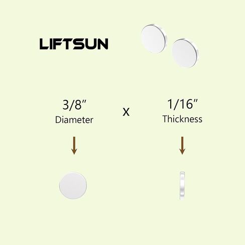 Self Adhesive N42 Super Strong Neodymium Disc Magnet - 3/8"D x 1/16"H - 60 Pack, Powerful Small Rare Earth Magnets with 3M 4920 VHB Double Side Adhesive Backing Magnets, Magnet Stickers in Kuwait