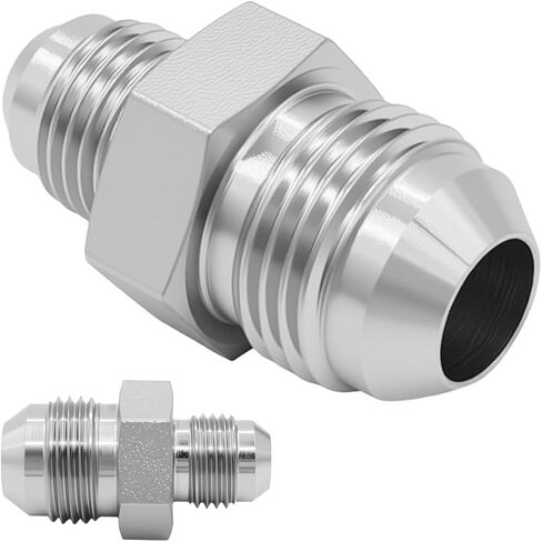 Hydraulic Hose Connector SAE J514 Standard 1/2" Male JIC 37° Flare × 3/8" Male JIC Flared Straight Tube Joints Adapter Fitting 2403-08-06 Carbon Steel (2 PACK) in Kuwait