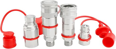 1/2 "وجه مسطح بايونير ستايل هيدروليكي سريع التوصيل ISO16028 إلى Ag ISO5675 مع غطاء غبار in Kuwait