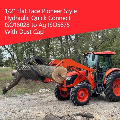 1/2 "وجه مسطح بايونير ستايل هيدروليكي سريع التوصيل ISO16028 إلى Ag ISO5675 مع غطاء غبار in Kuwait