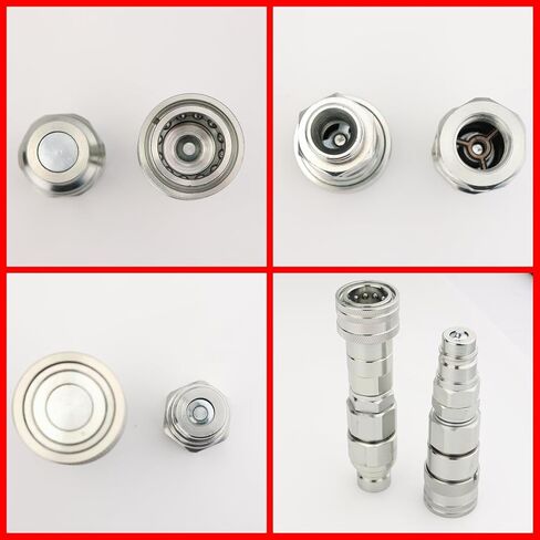 1/2 "وجه مسطح بايونير ستايل هيدروليكي سريع التوصيل ISO16028 إلى Ag ISO5675 مع غطاء غبار in Kuwait