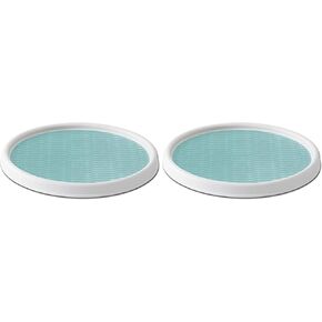 Copco Basics Non-Skid Pantry Cabinet Lazy Susan Turntable, 12-Inch, White/Gray, 1 Count (Pack of 1) in Kuwait