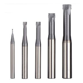 1 قطعة لقم الطحن قواطع حلزونية من سبائك الكربيد 3 مطلية بالأسنان M1.0 - M12 مطاحن نهاية الخيط CNC بت مطحنة مسطحة أداة قطع الخيوط لمتري ISO (TRT M3x0.5 H4) in Kuwait