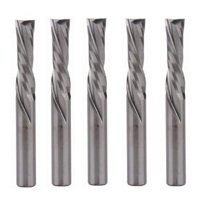 5 قطعة مطحنة نهاية ضغط دوامة راوتر بت صعودا وهبوطا قطع 6x22 مللي متر اثنين المزامير كربيد أداة القواطع للخشب باستخدام الحاسب الآلي in Kuwait