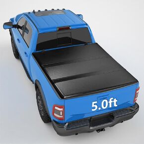 5' Hard Tri-Fold Truck Bed Cover Compatible for 2001-2004 Toyota Tacoma FRP Tonneau Cover | Fleetside Body Only in Kuwait