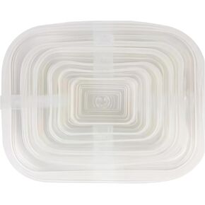 6 Piece Efficient Silicone Square Lids For Food Storage Dishwasher Safe Safe Kitchen Covers Kitchen Covers in Saudi Arabia