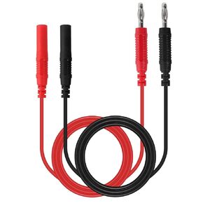 UMLIFE 2 قطعة اختبار الرصاص المتعدد تمديد ذكر إلى أنثى موصل 4 مم قابس الموز إلى جاك الثقيلة 14AWG أسلاك السيليكون متر يؤدي مجسات 3.3 قدم in Kuwait