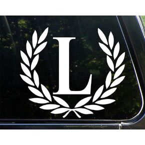 حرف L، حجم كبير، حرف واحد فقط للزينة - 9 بوصة × 10 بوصة - ملصق لاصق/ممتص للصدمات من الفينيل للنوافذ والشاحنات والسيارات وأجهزة الكمبيوتر المحمولة والنظارات. أكواب، الخ. in Kuwait