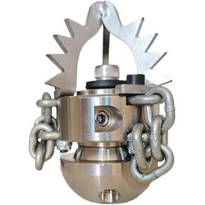 فوهة تنظيف المجاري من الفولاذ المقاوم للصدأ 1/2 بوصة أنثى 40-120LPM 105-350bar Side3 Backward4 فوهة مجاري دوارة بسلسلة (800LPM) in Kuwait