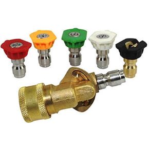 طقم غسالة الضغط مع 5 رؤوس فوهة وقارنة توصيل محورية سريعة التوصيل - ملحقات الطاقة للتنظيف الفعال in Kuwait