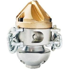 فوهة تنظيف المجاري من الفولاذ المقاوم للصدأ 3/8 بوصة أنثى 50-150LPM 100-350bar Side3 Backward4 فوهة مجاري دوارة بسلسلة (150LPM) in Kuwait