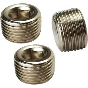Pneumatic Fitting Plug Iron 1/8" 1/4" 3/8" 1/2" 3/4" Male Thread Brass Pipe Hexagon End Plug Fitting Pneumatic Part(1/2") in Saudi Arabia