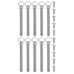 Toyvian 10 Set Folding Fan Shaft Rivets and Nuts Repair Kit Fastener Nails Replacement for Big Foldable Bamboo Dancing Fan Silver in Saudi Arabia