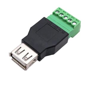 Fengpeng 1 قطعة USB 2.0 نوع A ذكر/أنثى إلى 5 دبوس برغي موصل جاك مع درع USB2. إلى المكونات الطرفية (Rj45 أنثى) in Kuwait