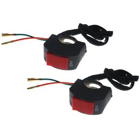 22 MM Motorcycle Handlebar Switch with Red On Off Push Button for Motorcycle, ATV, Scooter and Electric Bike (2 PCS) in Kuwait