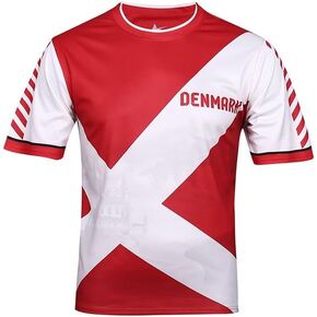 Men's Football Jersey Europe/America Cup Soccer T-shirt Sweatshirt Fans Footy Half Sleeves in Kuwait