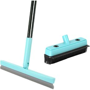 ممسحة أرضية ميشاو برأس دوار 180 درجة، مع مكنسة مطاطية لإزالة شعر الحيوانات الأليفة من السجاد، مكنسة هوائية، لإزالة سجاد الحيوانات الأليفة، أرضية من الخشب الصلب، تنظف الزجاج، الغبار الناعم، الشعر، السائل (أسود) in Kuwait