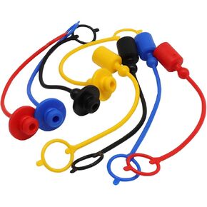 مجموعة 8 قطع من أغطية الغبار والمقابس الهيدروليكية مقاس 1/4 بوصة، غطاء قارنة التوصيل السريع، قطع الاتصال الهيدروليكي السريع، متوافقة مع وصلات الوجه المسطحة مقاس 1/4 بوصة للرافعات الانزلاقية والجرار in Kuwait