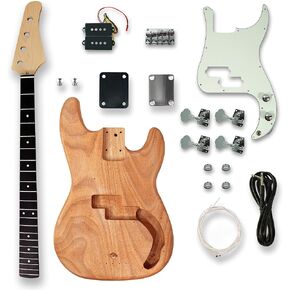 مجموعة جيتار كهربائي من BexGears DIY لجيتار الباس، وجسم Okoume ورقبة القيقب ولوحة أصابع من خشب الأبنوس المركب in Kuwait