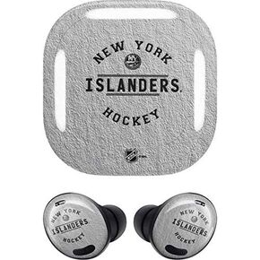 غلاف صوتي من Skinit متوافق مع Samsung Galaxy Buds Pro - تصميم نص أسود مرخص رسميًا من NHL New York Islanders in Kuwait