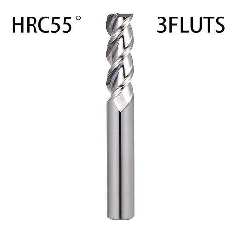 CNC Carbide End Mills Solid Mill 2 3 4 Flute Tungsten Spiral Router Bits Bit HRC50 55 65 in Saudi Arabia