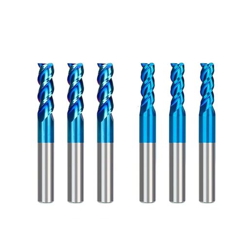 6 قطع كربيد نهاية قاطعة الطاحونة 3 الناي راوتر بت نانو الأزرق طلاء الألومنيوم قطع طحن أداة معدنية in Kuwait