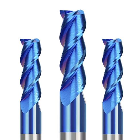 6 قطع كربيد نهاية قاطعة الطاحونة 3 الناي راوتر بت نانو الأزرق طلاء الألومنيوم قطع طحن أداة معدنية in Kuwait