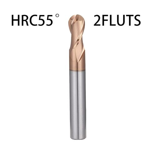 الكرة الأنف نهاية مطحنة القاطع CNC راوتر بت التنغستن كربيد مزدوج الناي طحن أداة HRC50 55 65 R1 R2 in Kuwait