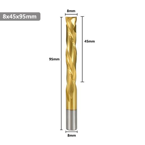 1pcs Square Nose End Mill 2 Flute UP Down CNC Router Bit 3.175/4/6/8/10mm Shank Carbide Milling Cutter in Saudi Arabia