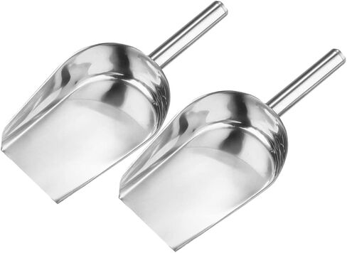 Stainless Steel Ice Cube Shovel 9.84In Flat Bottom Food Scoop for Kitchen Bar Beans Flour Candy Multipurpose Small Metal Shovel in Saudi Arabia